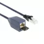 ACT blu 1 metro LSZH S/FTP CAT6A MPTL cavo di prolunga senza linguette con connettori RJ45