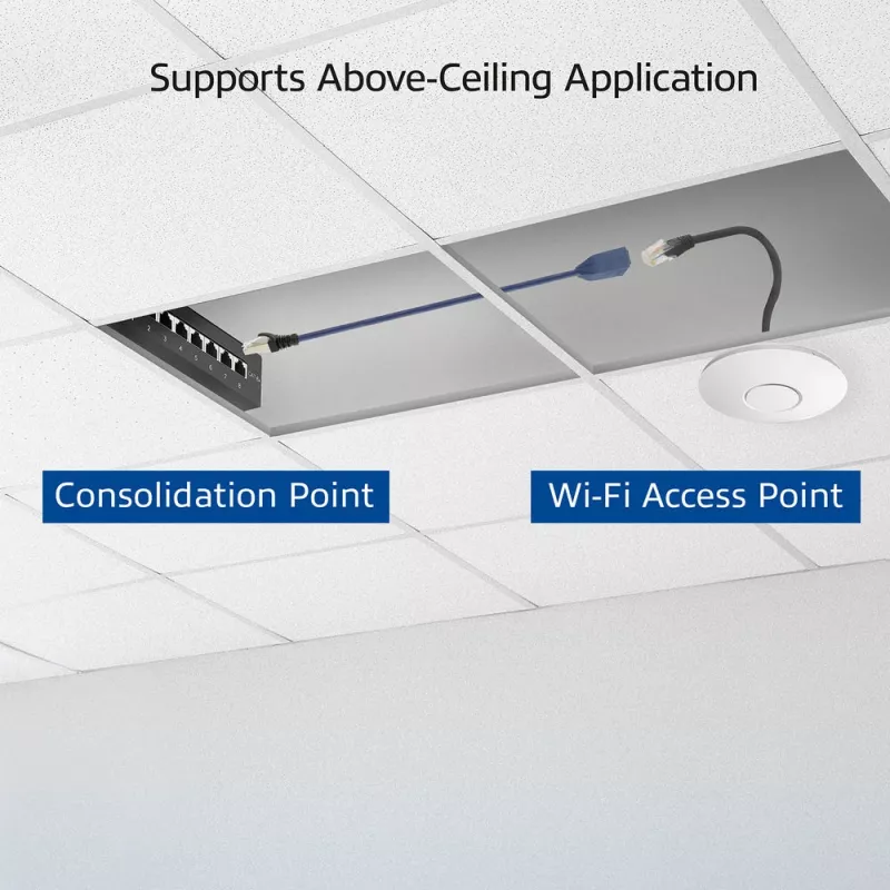 ACT blu 3 metri LSZH S/FTP CAT6A MPTL cavo di prolunga con protezione linguette e connettori RJ45