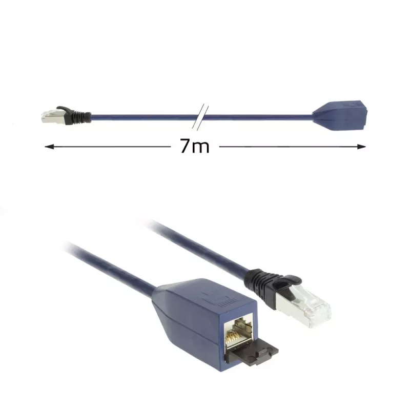 ACT blu 7 metri LSZH SFTP CAT6A MPTL cavo di prolunga, protezione linguette, con connettori RJ45