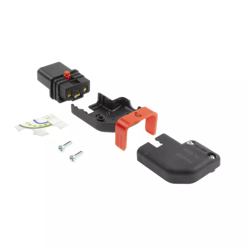 ACT C13 IEC Lock+ connettore maschio a squadretta sinistra o destra ricollegabile nero, PA130100RBK