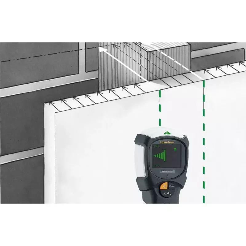 Laserliner MultiScanner Plus multirilevatore digitale ferro metallo cavo sotto tensione metallo non ferroso legno