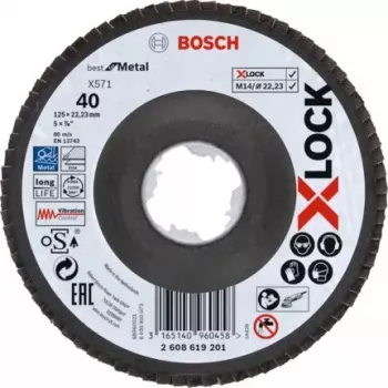 Disco abrasivo Bosch X-LOCK X571 BEST FOR METAL acciaio