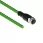 Cavo per sensori ACT Industrial 5,00 metri M12A 8 poli connettore femmina su estremità aperta, cavo TPE Ultraflex, schermato