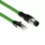 Cavo per sensori ACT Industrial 3,00 metri M12A 8 poli connettore maschio su connettore RJ45 maschio, cavo TPE SF/UTP Ultraflex, schermato