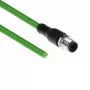 Cavo per sensori ACT Industrial 5,00 metri M12D 4 poli connettore maschio su estremità aperta, cavo TPE Superflex Xtreme, schermato