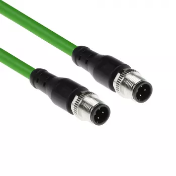 Cavo per sensori ACT Industrial 3,00 metri M12D 4 poli connettore maschio su connettore M12D 4 poli maschio, cavo TPE Superflex Xtreme, schermato