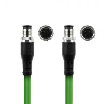 Cavo per sensori ACT Industrial 5,00 metri M12D 4 poli connettore maschio su connettore M12D 4 poli maschio, cavo TPE Superflex Xtreme, schermato