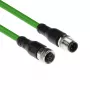 Cavo per sensori ACT Industrial 1,50 metri M12D 4 poli connettore maschio su connettore femmina M12D 4 poli, cavo TPE Superflex Xtreme, schermato