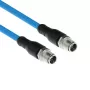 Cavo per sensori ACT Industrial 1,50 metri M12X 8 poli connettore maschio su connettore M12X 8 poli maschio, cavo TPE SF/UTP Superflex, schermato