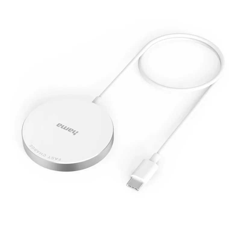 Hama MagCharge FC15 telefono cellulare, smartphone bianco USB ricarica wireless ricarica rapida per interni