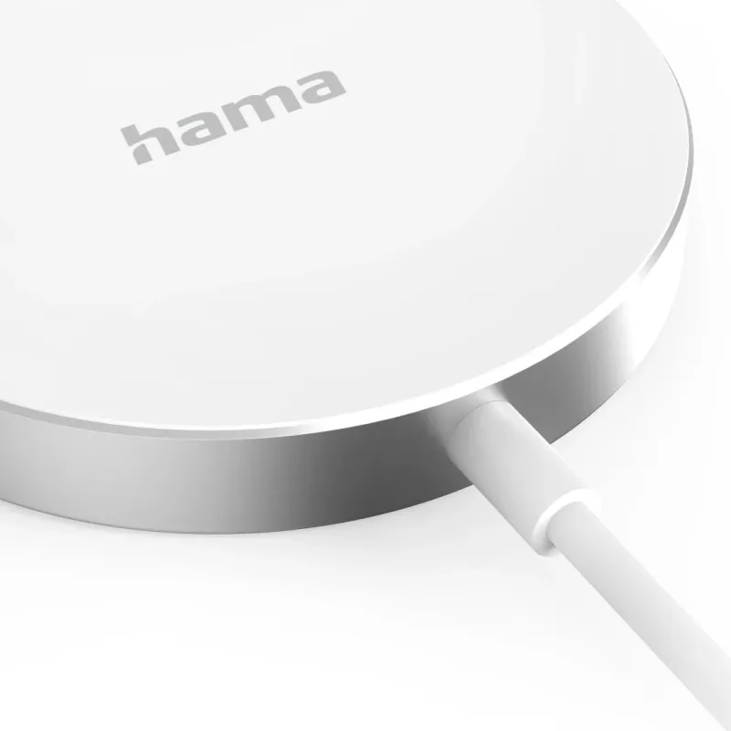 Hama MagCharge FC15 telefono cellulare, smartphone bianco USB ricarica wireless ricarica rapida per interni
