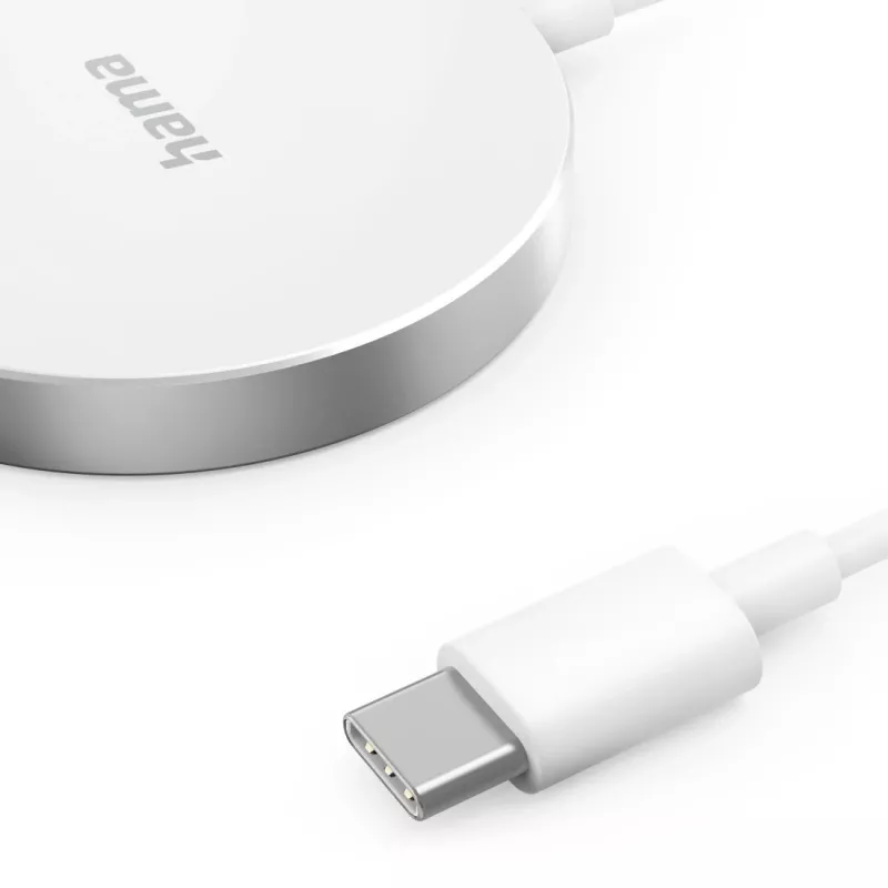 Hama MagCharge FC15 telefono cellulare, smartphone bianco USB ricarica wireless ricarica rapida per interni