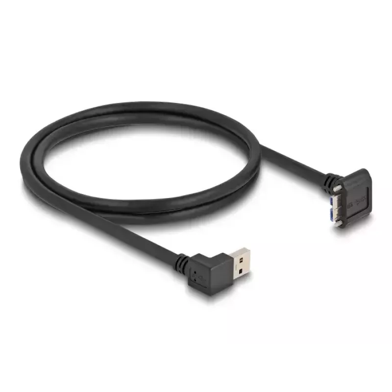 Cavo USB DeLOCK connettore maschio USB Type-A 90° verso il basso a connettore maschio Micro-B 1 m nero