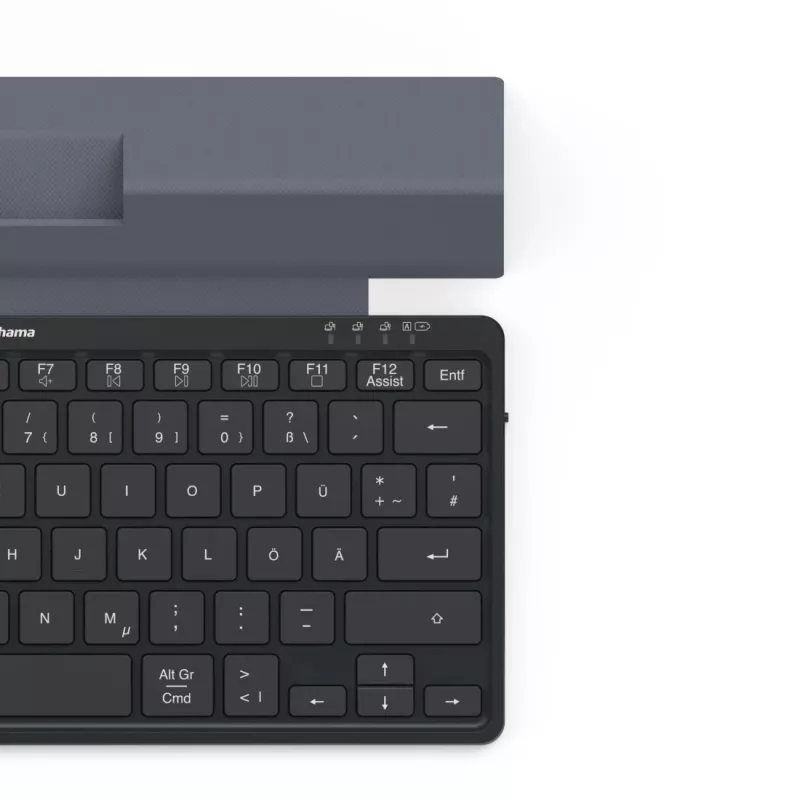 Hama Travel 600 QWERTZ tedesco Bluetooth nero, grigio scuro