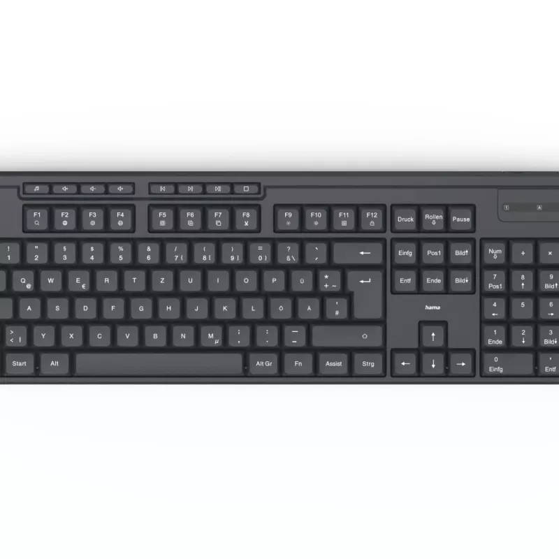 Hama WK-200 tastiera per ufficio/casa RF wireless QWERTZ tedesco nero