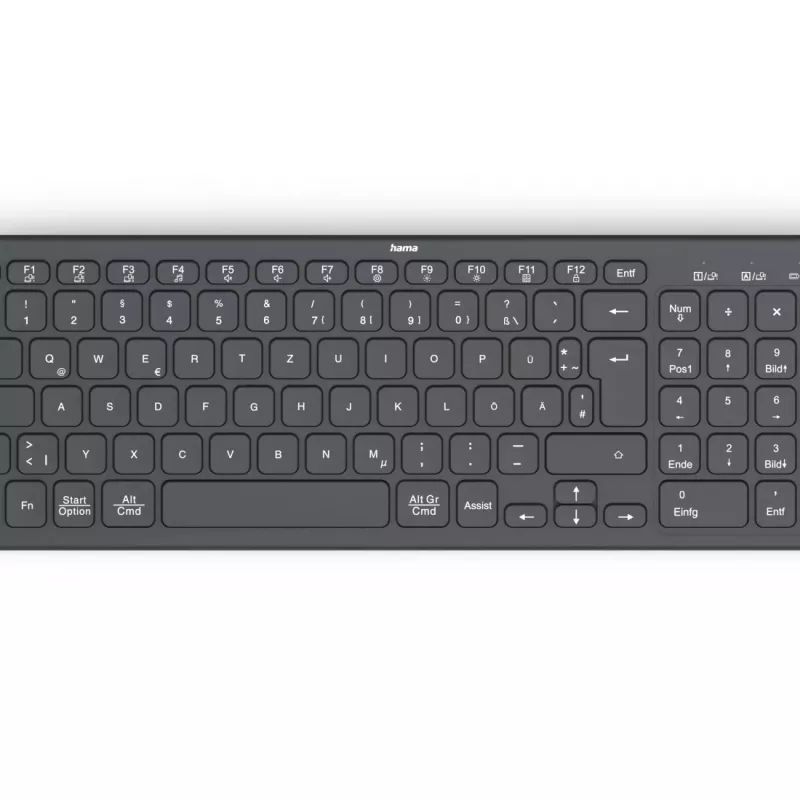 Hama WK-300 tastiera per ufficio/casa RF wireless + Bluetooth QWERTZ nero