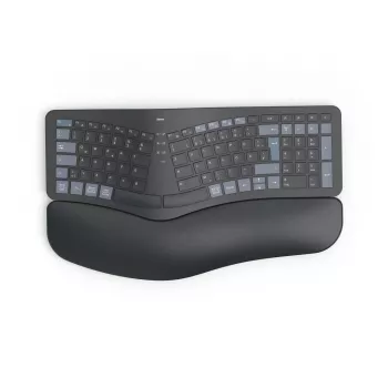 Hama WK-900 tastiera ergonomica per ufficio/casa RF wireless + Bluetooth QWERTZ tedesco nero, blu, grigio scuro