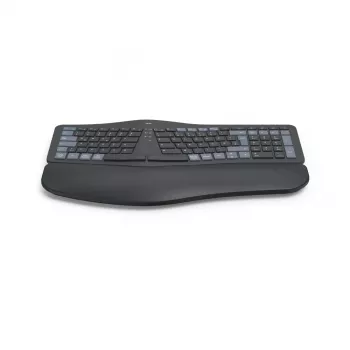 Hama WK-900 tastiera ergonomica per ufficio/casa RF wireless + Bluetooth QWERTZ tedesco nero, blu, grigio scuro