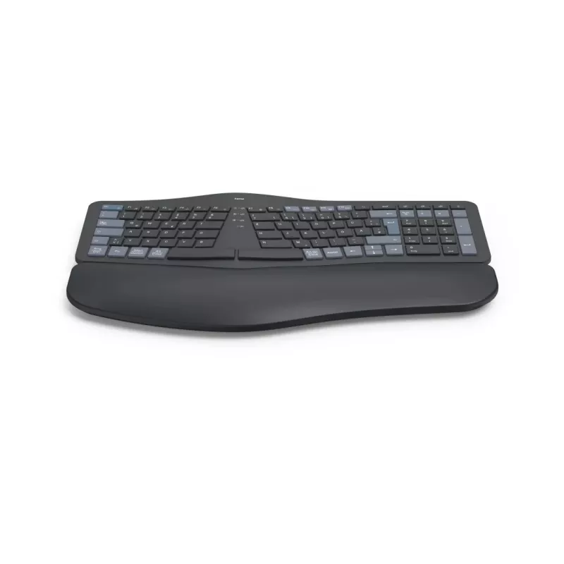 Hama WK-900 Ergo tastiera wireless multi-dispositivo divisa, LED, QWERTZ, nera
