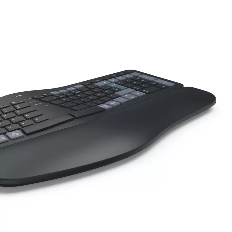 Hama WK-900 Ergo tastiera wireless multi-dispositivo divisa, LED, QWERTZ, nera