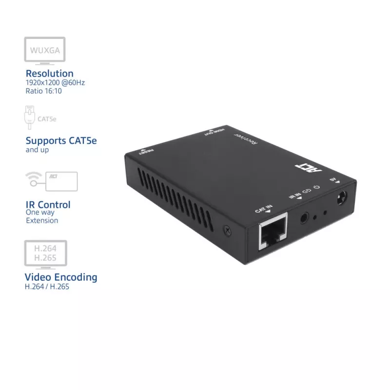 Ricevitore ACT AC7853 HDMI su CATx – ricevitore per segnale HDMI su Ethernet fino a 150 m
