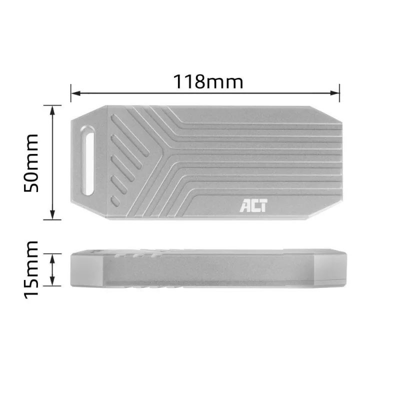 ACT USB 40 Gbit/s M.2 2280 NVMe / PCIe case SSD, senza attrezzi
