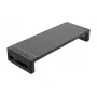 Supporto per monitor EQUIP supporto ergonomico per monitor con USB (USB-A x4, USB-C x1), a sé stante, 25 kg, nero
