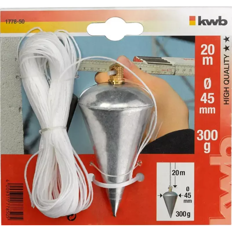 KWB 177850 Filo a piombo 300 g con cordino da 20 m