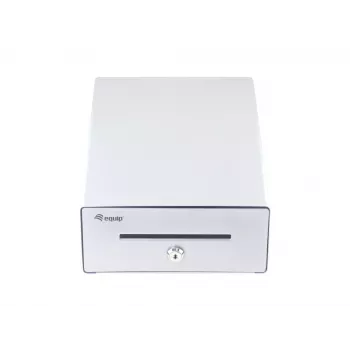 Cassetto portavalori Equip per sistemi di cassa (POS), 4 scomparti banconote/4 monete, fessure monete rimovibili, connessione RJ11, alluminio