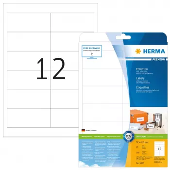 Etichetta per stampante adesiva HERMA Labels Premium A4 97x42,3 mm