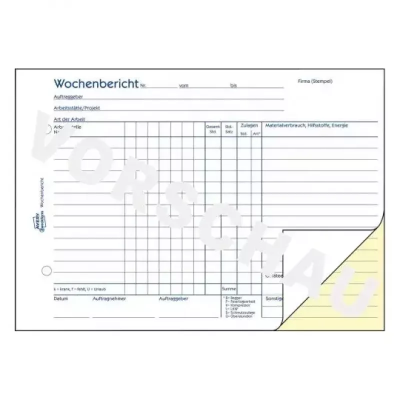 Modulo/quaderno contabile A5 Avery 1311 50 pagine