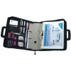 WEDO personal organizer 58 601 — cartella portadocumenti in plastica e poliestere per A4 con porta biglietti da visita, nero
