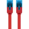 Cavo patch piatto Goobay CAT 6A U/UTP rosso 0,5 m