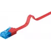 Cavo patch piatto Goobay CAT 6A U/UTP rosso 0,5 m