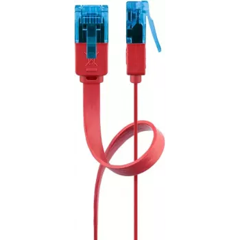 Cavo patch piatto Goobay CAT 6A U/UTP rosso 0,5 m