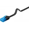 Cavo patch piatto Goobay CAT 6A U/UTP 0,5 m nero