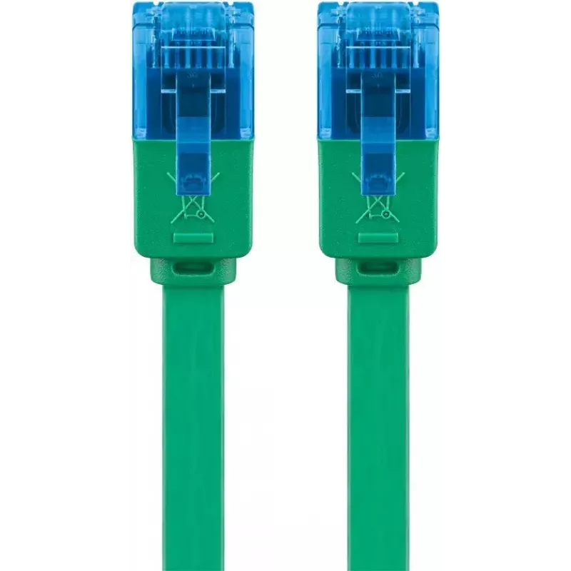 Patch cable piatto Goobay CAT 6A U/UTP 1 m verde RJ-45