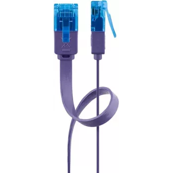 Patch cable piatto Goobay CAT 6A U/UTP viola 1 m