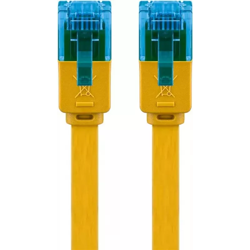 Patch cable piatto Goobay CAT 6A U/UTP giallo 2 m