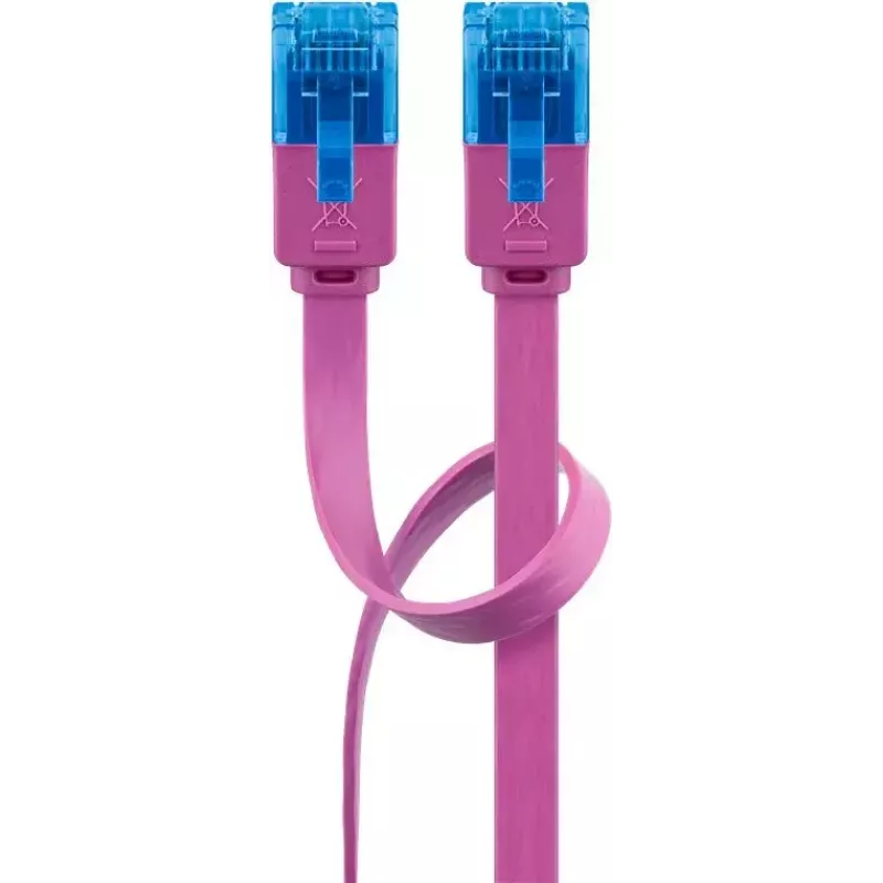 Patch cable piatto Goobay CAT 6A U/UTP magenta 2 m