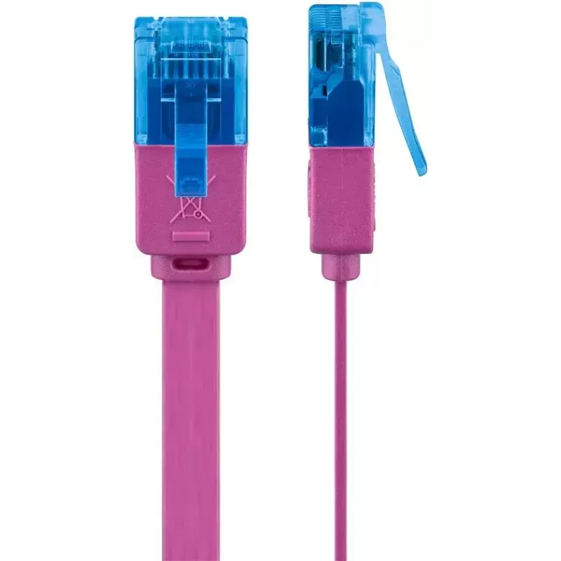 Patch cable piatto Goobay CAT 6A U/UTP magenta 2 m