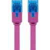 Patch cable piatto Goobay CAT 6A U/UTP magenta 2 m
