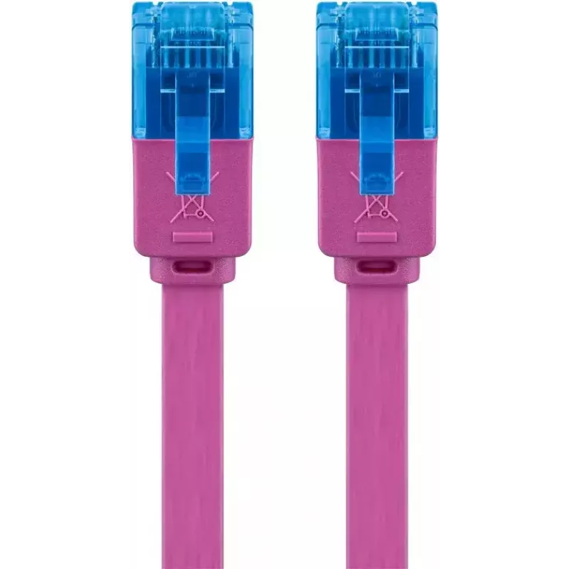 Patch cable piatto Goobay CAT 6A U/UTP magenta 2 m