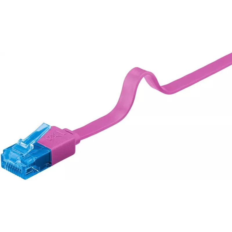 Patch cable piatto Goobay CAT 6A U/UTP magenta 2 m