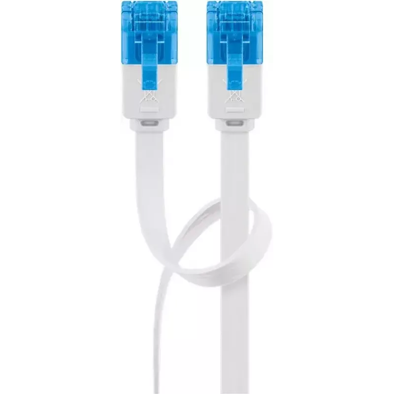 Patch cable piatto Goobay CAT 6A U/UTP bianco 2 m