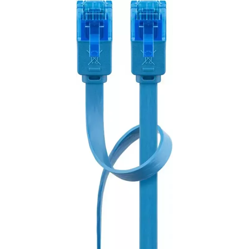 Patch cable piatto Goobay CAT 6A U/UTP blu 3 m
