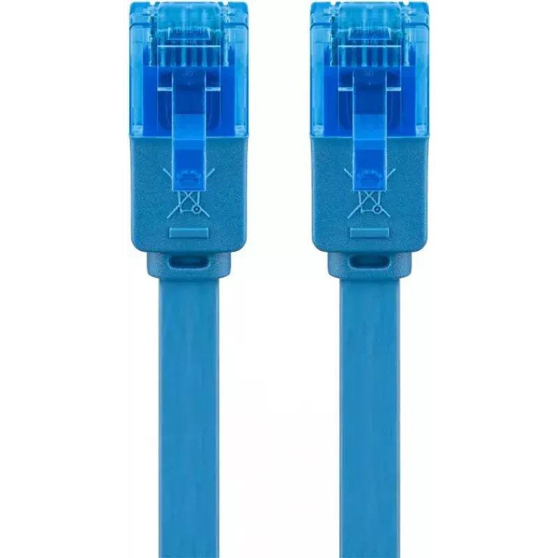 Patch cable piatto Goobay CAT 6A U/UTP blu 3 m
