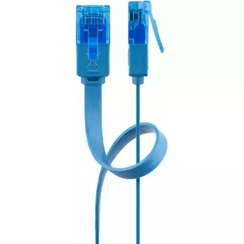 Patch cable piatto Goobay CAT 6A U/UTP blu 3 m