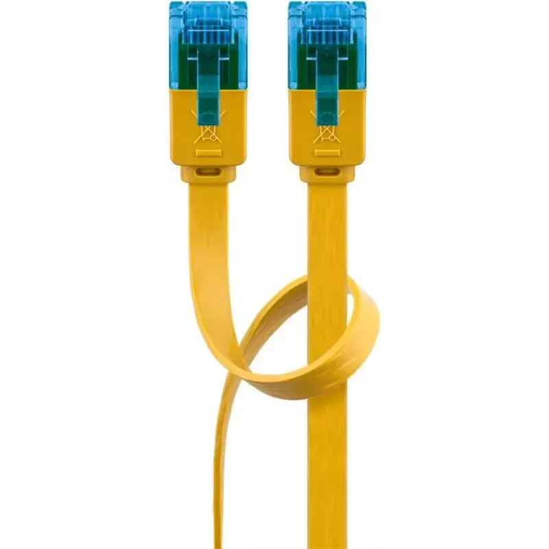 Patch cable piatto Goobay CAT 6A U/UTP giallo 3 m