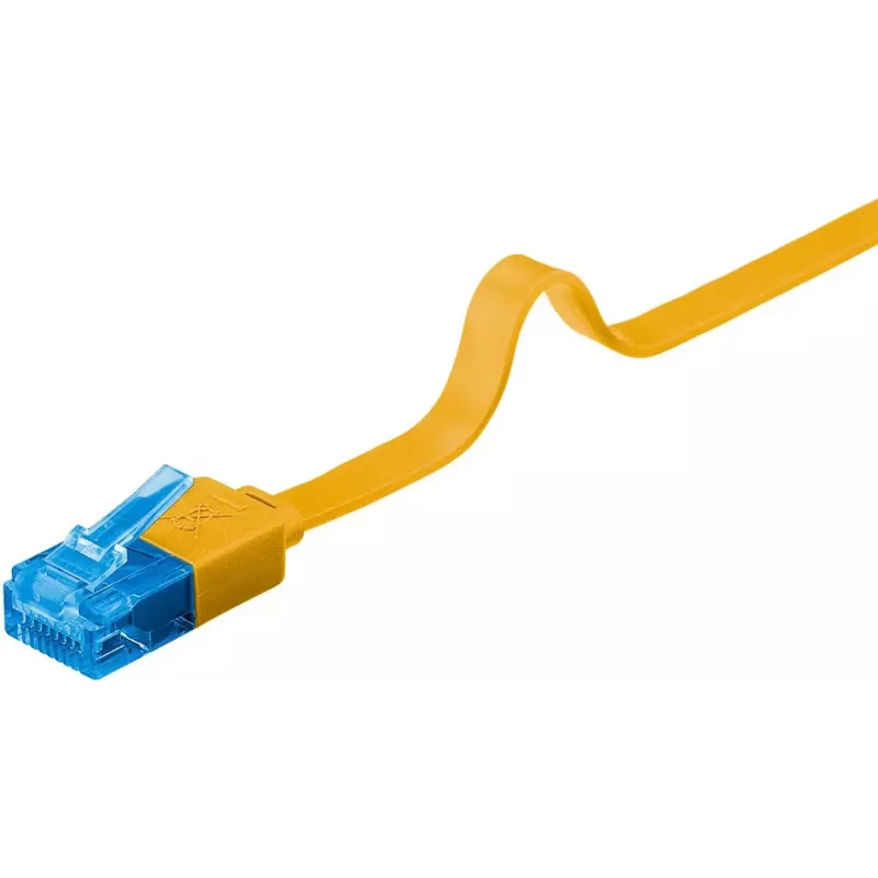 Patch cable piatto Goobay CAT 6A U/UTP giallo 3 m